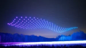 vague drones lumineux